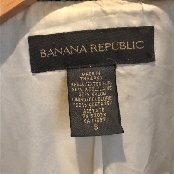 Black Banana Republic peacoat jacket size S - Picture 3 of 8